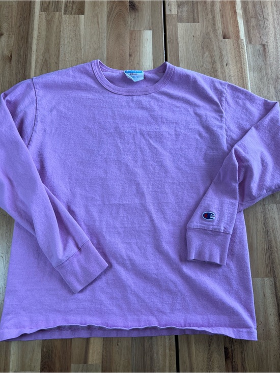 Champion Tops - Vintage Champion Long Sleeve Tee Small Heather Orchid Pink Purple